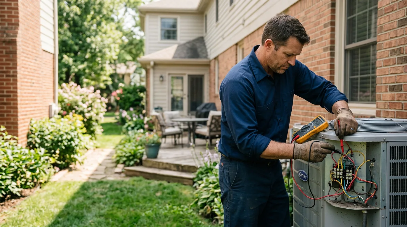 HVAC technician working near Southfields, NY